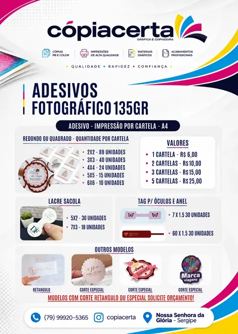 Adesivo fotográfico 135 g
