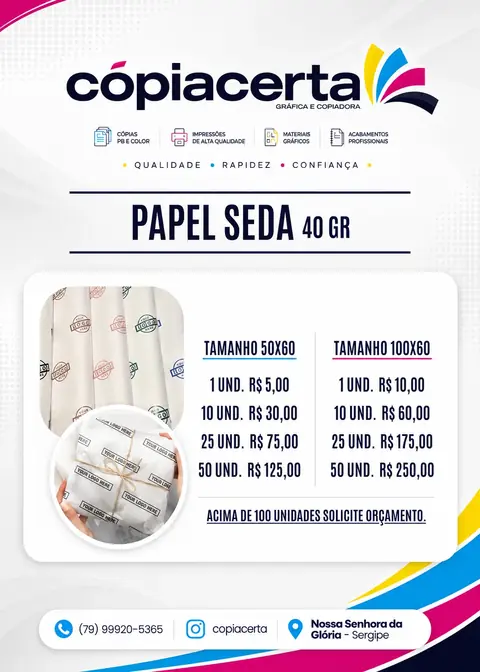 Papel seda personalizado